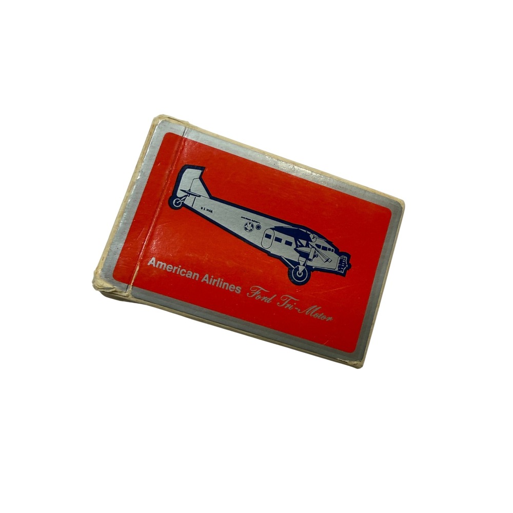 Vintage American Airlines Playing Cards Ford Tri-Motor Airplane Collectible Deck